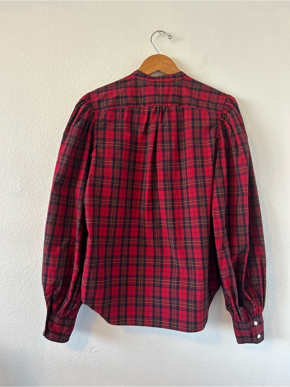 Polo Ralph Lauren Tartan Plaid Puff Sleeves  Shirt Size 8 - Picture 9 of 12